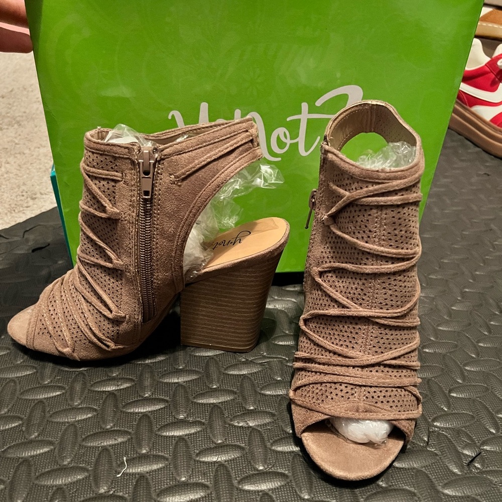 Women's Peep-Toe Ankle Boots